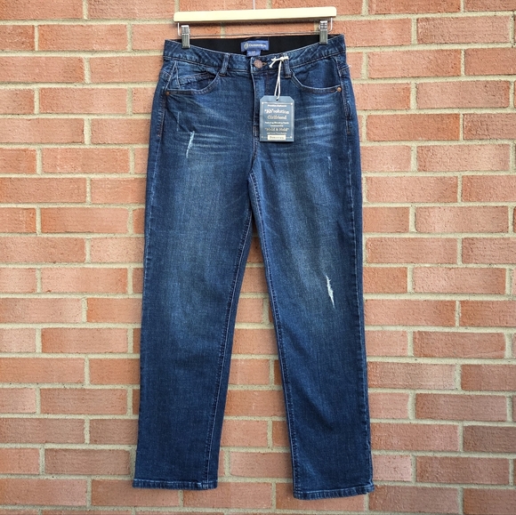 Democracy "Ab"solution® Girlfriend Jeans Dark Wash Size 10 - Picture 1 of 6